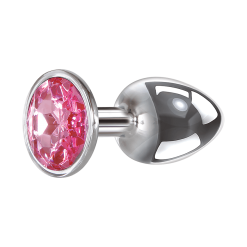 Adam & Eve Medium Pink Gem Anal Plug, 8,5 Cm
