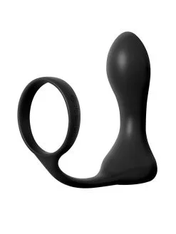 Anal Fantasy Rechargeable Ass-Gasm Pro: Vibroplug Mit Penis-/Hodenring, Schwarz