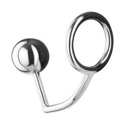 Rimba Metall-Penisring Mit Analdildo, XL, 5,5 Cm