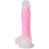 Baseks Glow In The Dark Dildo Pink 21,5 Cm Mit Saugnapf
