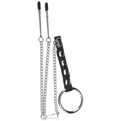 Blue-line-2 Blue Line C&B Gear Penisring Mit Nippel-Pinzette