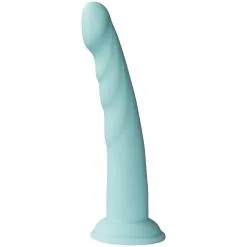 Dillio-platinum-2-2-2 Dillio Platinum Slim Seven Teal Dildo Mit Saugnapf 21 Cm