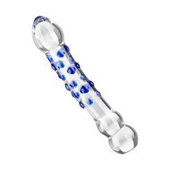 EIS Glasdildo Mit Noppen, 19,5 Cm