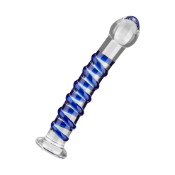 EIS Glasdildo Mit Spiralstruktur, 19 Cm