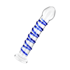 EIS Glasdildo Mit Spiralstruktur, 17 Cm