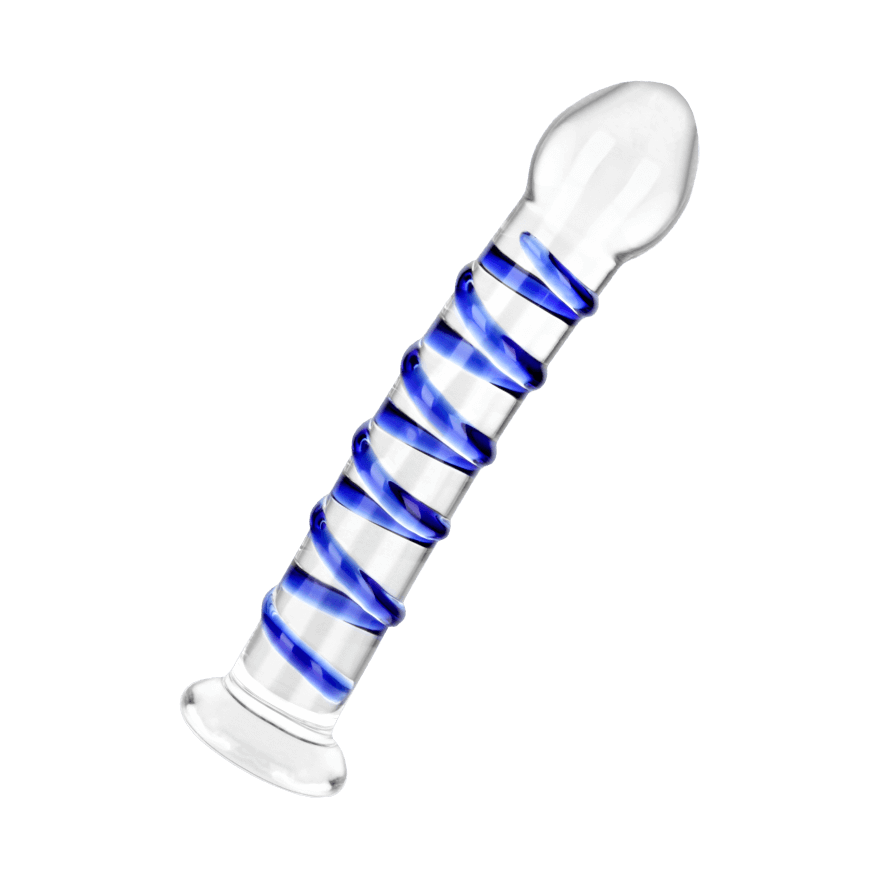 EIS Glasdildo Mit Spiralstruktur, 17 Cm