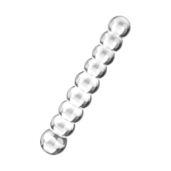 EIS Glasdildo Mit Kugelstruktur, 20,5 Cm