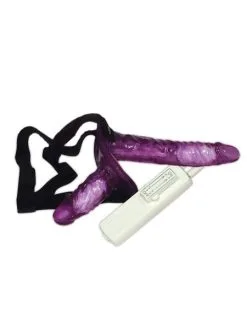 You2Toys Vibrating Strap-On Duo, Lila
