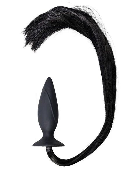 You2Toys Horny Pony: Analplug Mit Schweif, Schwarz