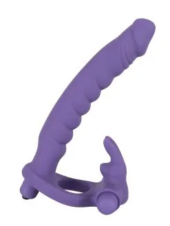 You2Toys Los Analos: Double Delight Strap-On Dildo, Lila