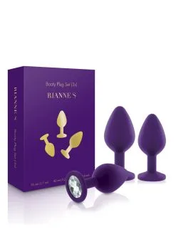 Rianne S Booty: Silikon-Plug-Set, Lila