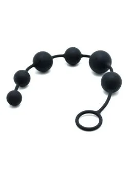 Rimba Silikon-Analkette (40cm), Schwarz