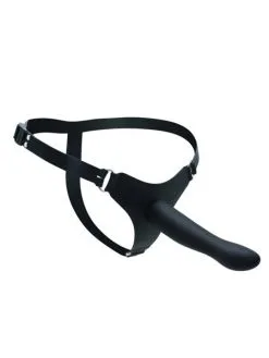 Rimba Silikon-Strap-On Mit Glattem Dildo (16cm), Schwarz