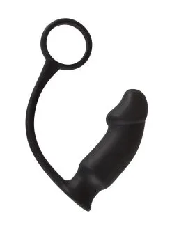 You2Toys Black Velvets: Vibro-Plug Mit Penisring, Schwarz