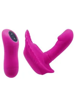 Rimba Pretty Love Fancy Clamshell: Mini-Vibrator Mit Fernbedienung, Lila