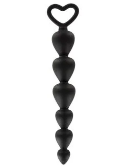 ToyJoy Bottom Beads: Analkette, Schwarz