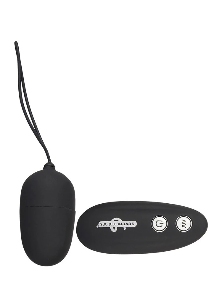 SevenCreations Ultra Seven Egg: Vibroei Mit Fernbedienung, Schwarz