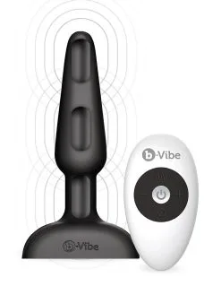 B-Vibe Trio: Vibro-Plug Mit Fernbedienung, Schwarz