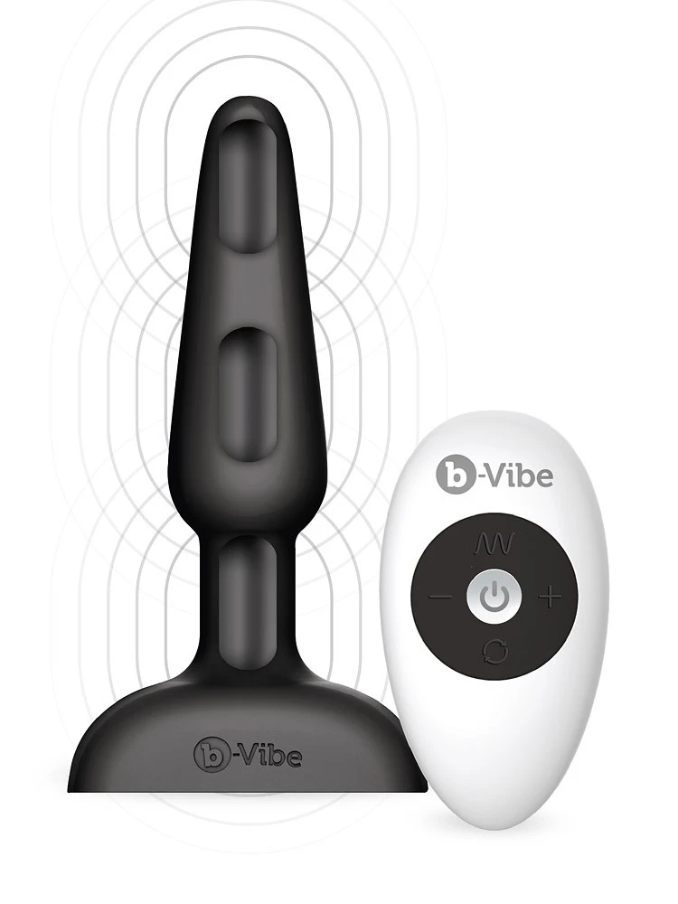 B-Vibe Trio: Vibro-Plug Mit Fernbedienung, Schwarz