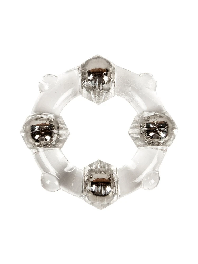 SinEros Stud Ring: Penisring Mit Kugeln, Transparent
