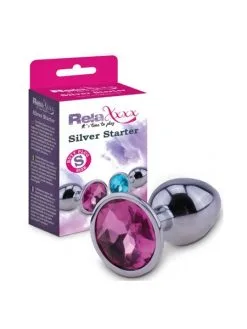 RelaXxxx Silver Starter: Analplug Size S, Silber/pink