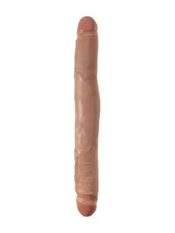 King Cock Slim Double 12'': Doppeldildo, Caramell