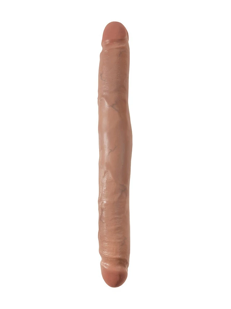 King Cock Slim Double 12'': Doppeldildo, Caramell