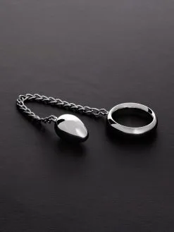 Triune Donut Ring Anal Egg: Edelstahl-Penisring Mit Analplug (40mm)