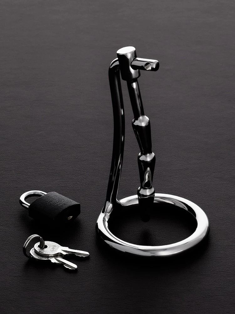 Triune The Humped Cock Trap: Edelstahl-Penisring Mit Eichelplug
