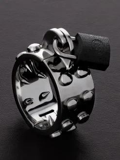 Triune Kalis Teeth Spiked Chastity: Edelstahl-Penisring Mit Spikes