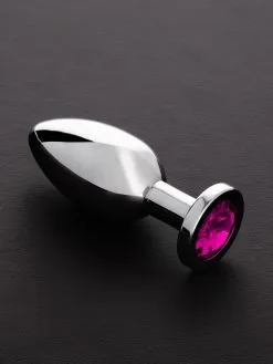 Triune Jeweled Butt Plug Pink: Edelstahl-Analplug Mit Kristall, Pink (M)