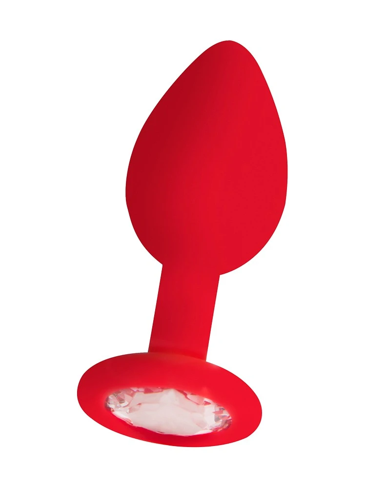 Ouch! Regular Diamond Butt Plug: Analplug Mit Kristall, Rot