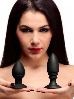 Master Series Duplex: Analplug-Set, Schwarz