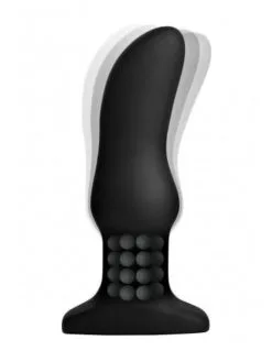 SinEros Curved Rimming Plug Model M: Vibroplug, Schwarz