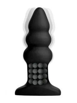 SinEros Rippled Rimming Plug Model I: Vibroplug, Schwarz