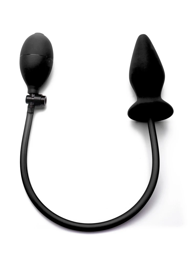 Ouch! Inflatable Silicone Plug: Pump-Plug, Schwarz