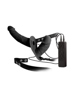 You2Toys Double Thruster: Vibro-Strap-On, Schwarz